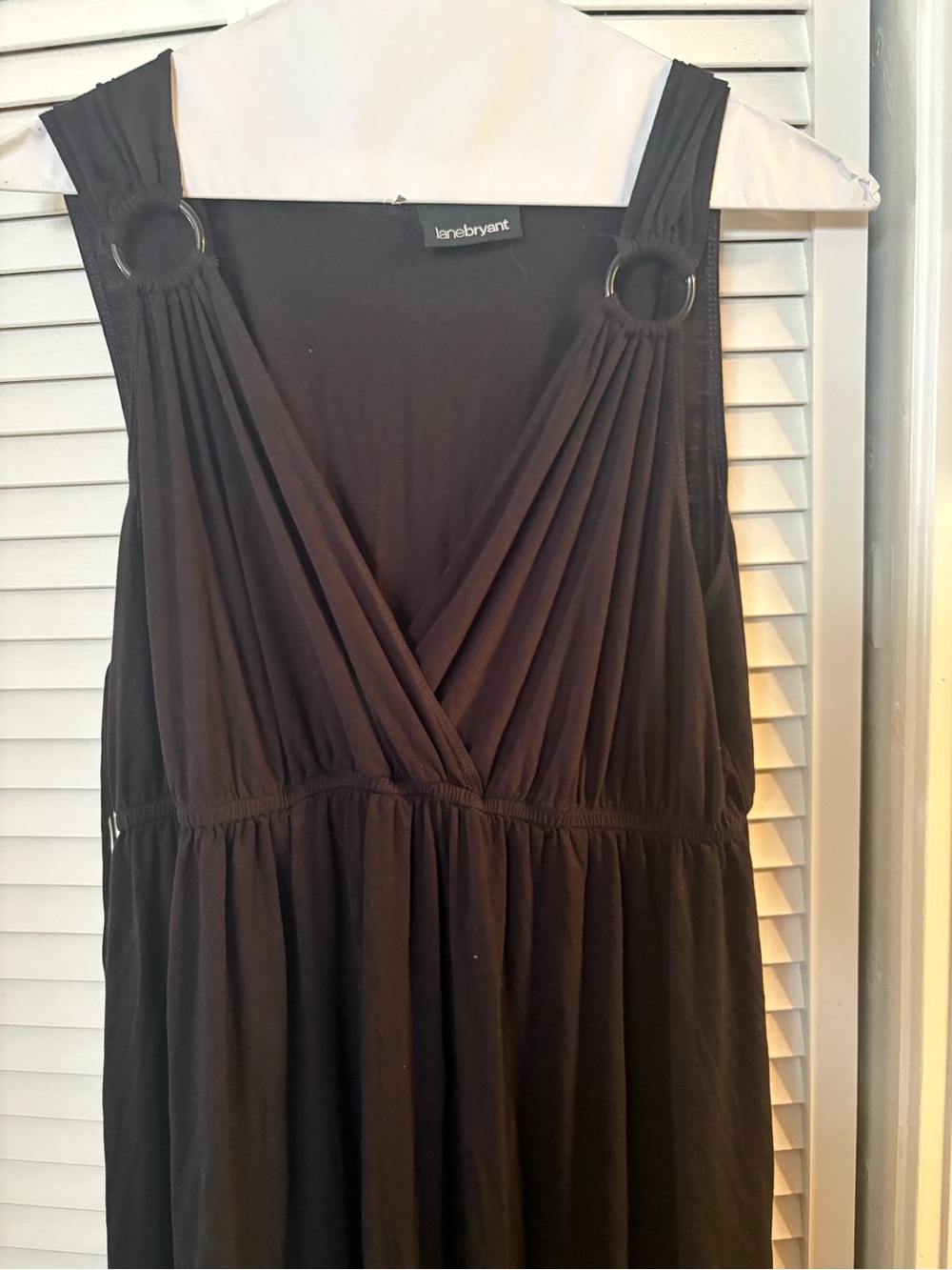 Lane Bryant black Grecian dress in size 1 (regular size 14/16) Knee length